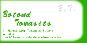 botond tomasits business card